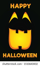 Scary pumpkin poster for Halloween night
