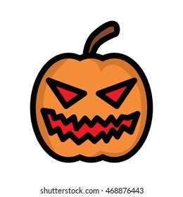 SCARY PUMPKIN VECTOR ICON