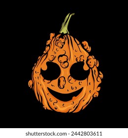 scary pumpkin vector illustration eps.10