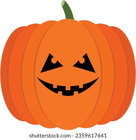 Scary pumpkin vector image or clip art