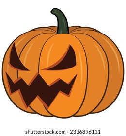 scary pumpkins halloween, creepy pumpkin ghost vector illustration