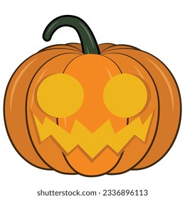 scary pumpkins halloween, creepy pumpkin ghost vector illustration