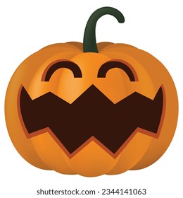 scary pumpkins halloween, creepy pumpkin ghost vector illustration