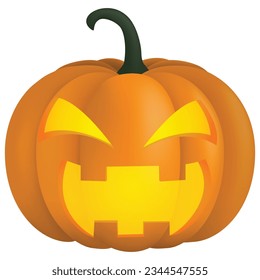 scary pumpkins halloween, creepy pumpkin ghost vector illustration