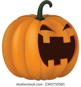 scary pumpkins halloween, creepy pumpkin ghost vector illustration