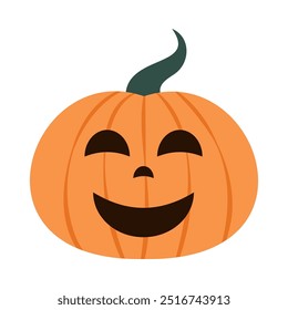 Calabazas de miedo. Diseño espeluznante para Halloween aislado en un fondo blanco. Lindo jack o linterna con diferentes expresiones faciales