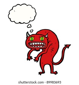 scary red devil cartoon