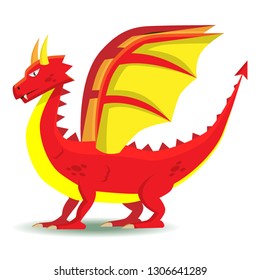 scary red dragon