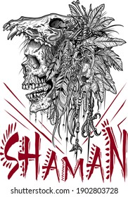 scary ritual skull of the great shaman