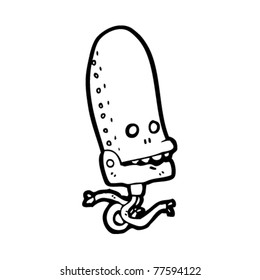 scary robot head cartoon