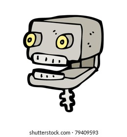 Skulptur eines beängstigenden Roboters