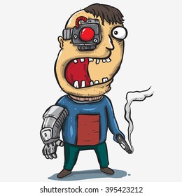 scary robotic human