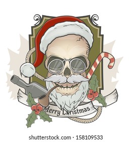 scary santa claus skull