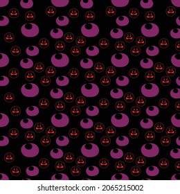 Scary Seamless Pattern Design. Vector Illustration.