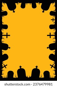 Scary Silhouette Halloween Frame Background