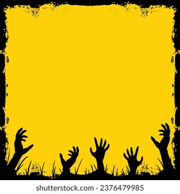 Scary Silhouette Halloween Frame Background