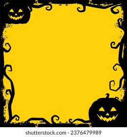 Scary Silhouette Halloween Frame Background