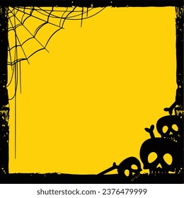 Scary Silhouette Halloween Frame Background