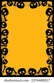 Scary Silhouette Halloween Frame Background