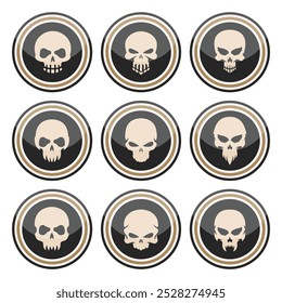 
Scary Skull Badge Vector Illustration