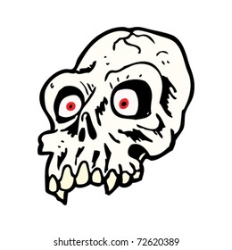 caricatura de calavera temible