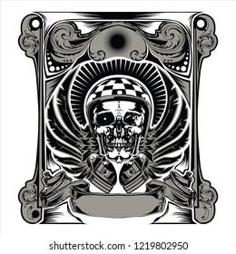 
scary skull design concept