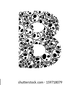 Scary skull font - Letter B