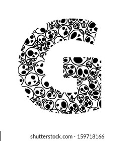 Scary skull font - Letter G