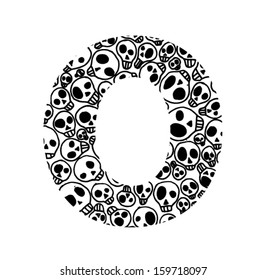 Scary skull font - Letter O