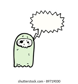 scary skull ghost cartoon