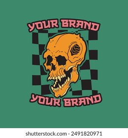 scary Skull head graphic design