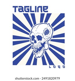 scary Skull head graphic design