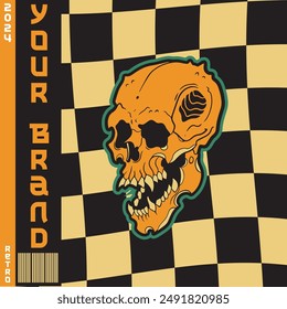 scary Skull head graphic design