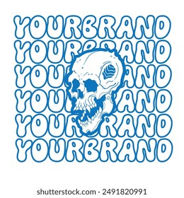 scary Skull head graphic design