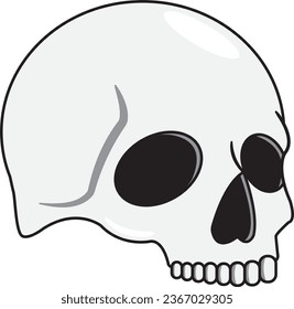 scary skull head vector design