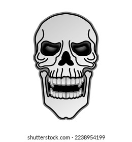 scary skull head vector illustration