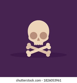 Scary skull icon. Halloween season icon - Vector