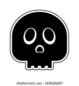 Scary skull icon. Halloween season icon - Vector