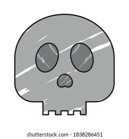 Scary skull icon. Halloween season icon - Vector