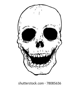 scary skull illustration