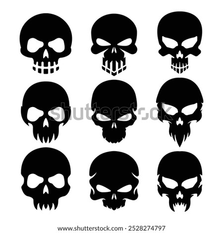 Scary Skull Logo Vector Illustration