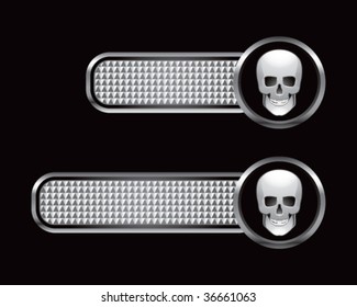 scary skull on checkered tabs