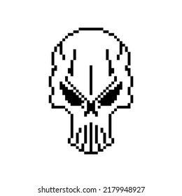 Scary Skull Pixel Art 8 Bit Stock Vector (Royalty Free) 2179948927 ...