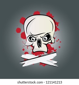 scary skull vector