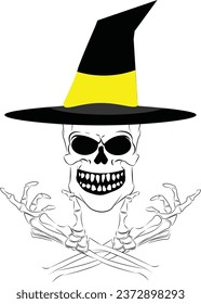 Scary skull with vector design