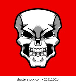 Scary skull vector icon