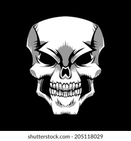 Scary skull vector icon