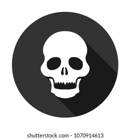 scary skull vector icon sign