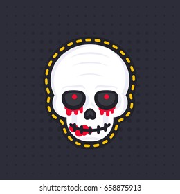 scary skull vector illustration
