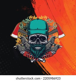 Scary Skulls Vector Mascot Design 